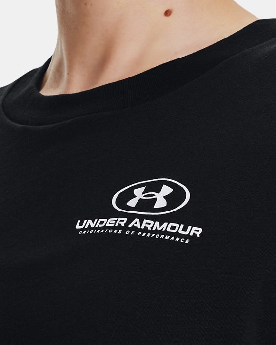 Women's UA Graphic Oversized Short Sleeve, Black, pdpMainDesktop image number 3